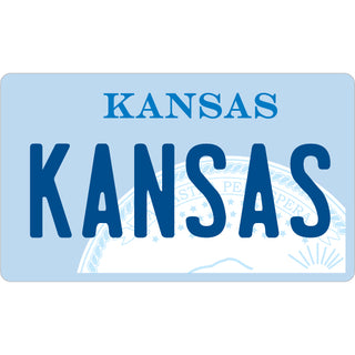 OK4 Kansas on Kansas License Plate mini Sticker