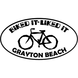Grayton Beach   Biked It Liked It Mountain Bike Oval Sticker