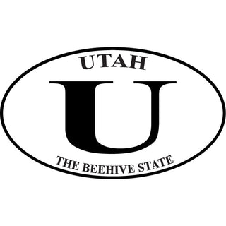 OK4 Utah Euro Oval the Beehive state Sticker