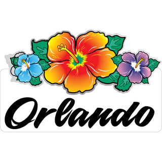 OK4 Orlando  FL Triple Hibiscus Sticker