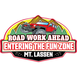 Mount Lassen Road Work Ahead Sticker