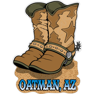 Oatman AZ Cowboy boots Sticker