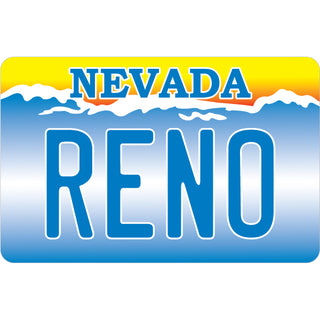 Reno   Nevada License Plate Sticker