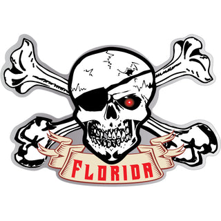 Florida Skull & Cross Bones Sticker