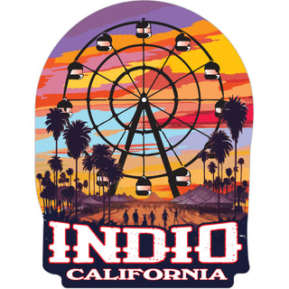 Indio  California   Ferris Wheel Sunset Sticker