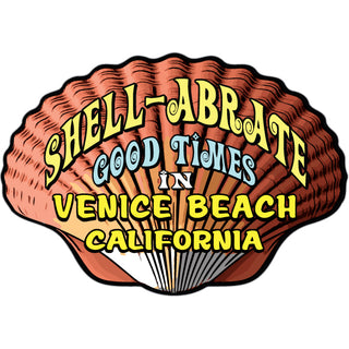Venice Beach  California   Shell Abrate Good Times Sticker