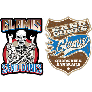 Glamis   Wrench Skeleton & Brown Shield Sticker