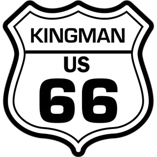 Kingman Route 66 White Shield Sticker