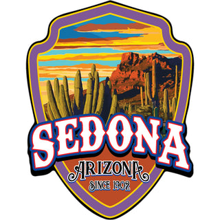 SEDONA ARIZONA DESERT SCENE SHIELD Sticker
