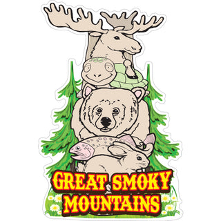 OK4 Great Smoky Mountains Totem Pole (01348) Sticker