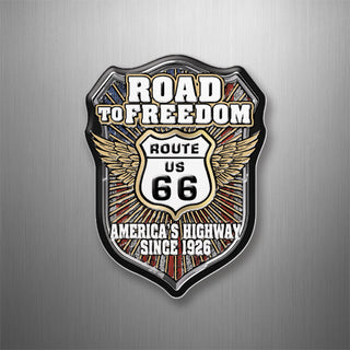 Route 66 Route 66 Road To Freedom Sheild 3D Magnet