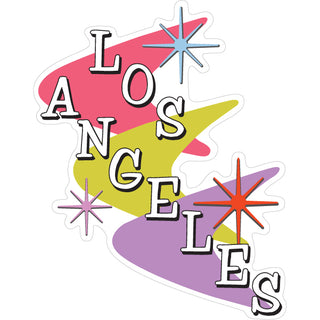 OK4 Los Angeles Retro Boomerang Sticker
