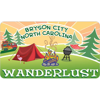 BRYSON CITY NC Wanderlust Camping Sticker