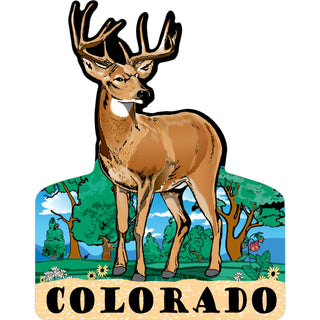 OK4 Colorado Deer Vertical Sticker