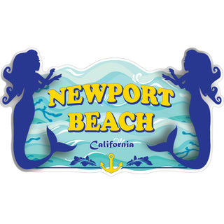 OK4 Newport Beach 2 Mermaids Sillhouette (41827) Sticker