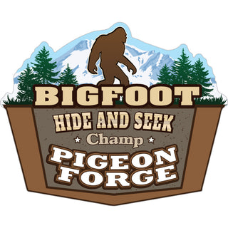 Pigeon Forge Tennessee Bigfoot Hide & Seek Champ Sticker