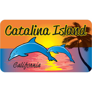 Catalina Island Dolphins Sunset Sticker