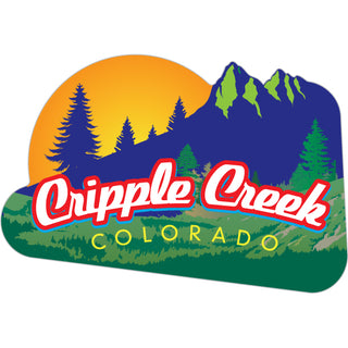 Cripple Creek CO Green Mountains Sunset Angle Sticker
