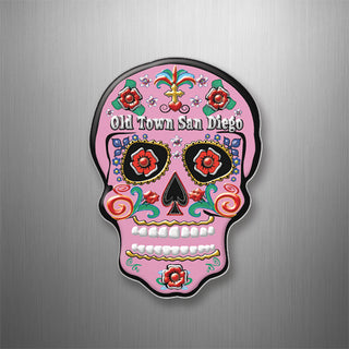Old Town San Diego   Pink Sugar Skull 3D Magnet