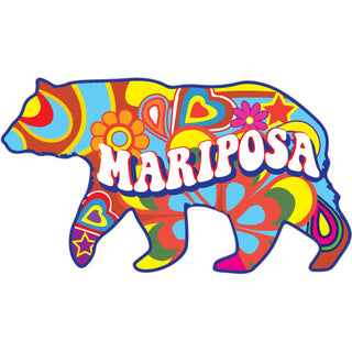 OK4 Mariposa Hippie Bear (00479) Sticker