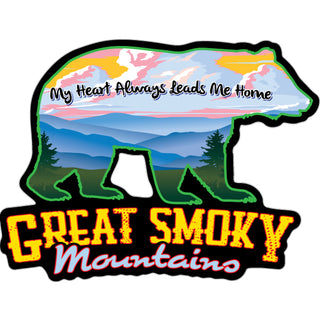 Great Smoky Mountains   Smoky Mountain Filled Bear Sticker