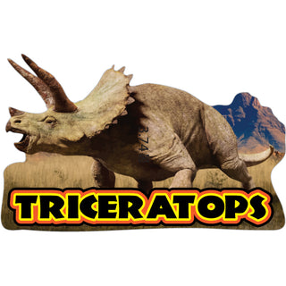 Novelty   Triceratops Horizontal Sticker