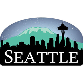 Seattle Mt Rainier Skyline   Seattle  WA Mt Rainier Skyline Sticker