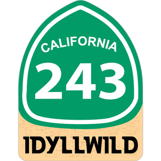 Idyllwild  California   Hwy 243 Sign Sticker