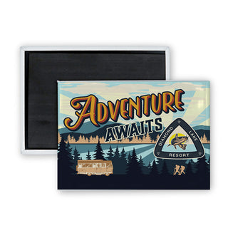 Diamond Lake Resort   Adventure Awaits Rectangle Badge Magnet