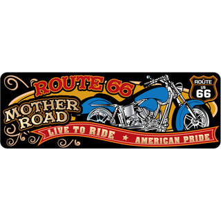 Route 66 American Pride Motorcycle Sticker