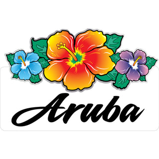 Aruba   Triple Hibiscus Sticker