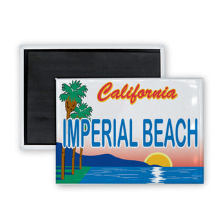Imperial Beach   Palms Sunset License Plate Rectangle Badge Magnet
