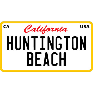 Huntington Beach California Basic License Plate Sticker