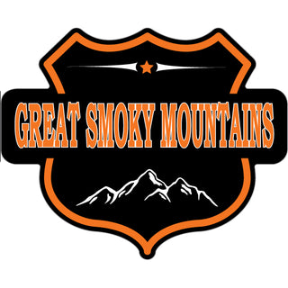 OK4 Great Smoky Mountains Black Orange Sign Sticker