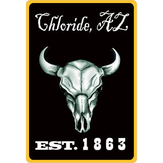 Chloride  AZ   Black Steer Skull Sticker