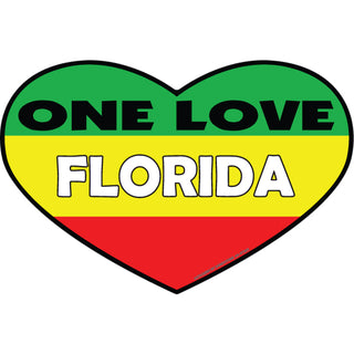 OK4 FLORIDA ONE LOVE HEART Sticker