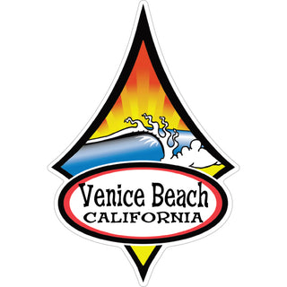 Venice Beach  California   Diamond Wave Vertical Sticker