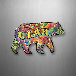 UTAH Psychedelic Bear 3D Magnet