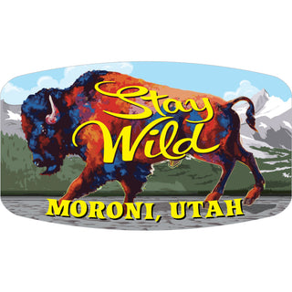 MORONI UTAH   Stay Wild Buffalo Sticker