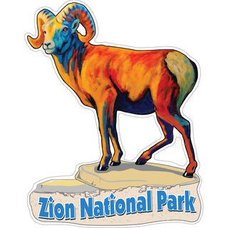 Zion National Park   Full Color Ram Sticker