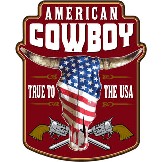 Novelty   American Cowboy Sticker