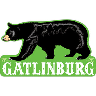Gatlinburg   Walking Bear Green Base Sticker