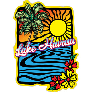 Lake Havasu   Abstract Sunset Flowers Sticker
