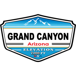 Grand Canyon  Arizona   Blue Elevation Sign Sticker