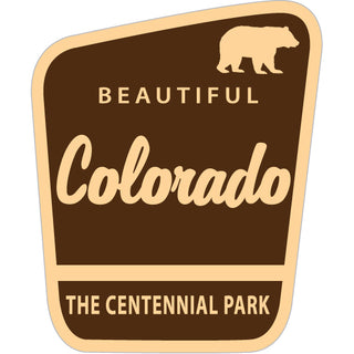 Colorado   Brown Angled Park Sign Sticker
