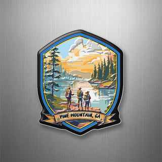 Pine Mountain  GA Hikers 3D Magnet