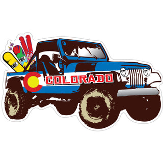 Colorado   Colorado Flag Jeep Sticker