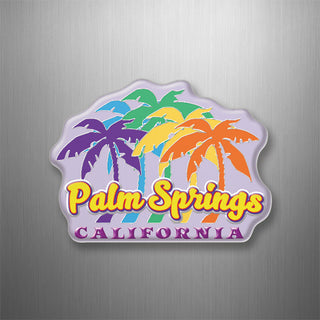 Palm Springs California   Five color Palms 3D Magnet