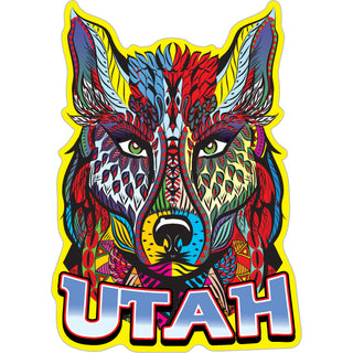 UTAH   Abstract wolf Sticker