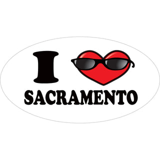 Sacramento Sunglasses Heart Sticker
